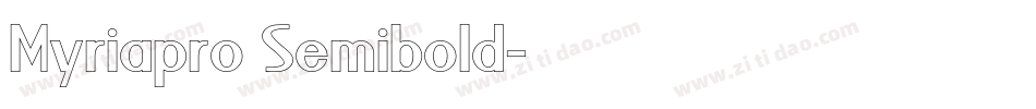 Myriapro Semibold字体转换